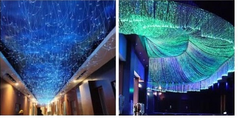 led fiber optic modern chandelier for decoration