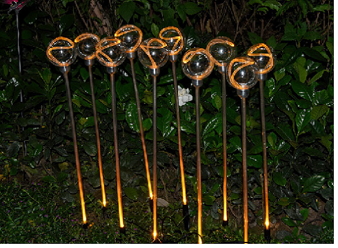 led fiber optic outdoor grass lighting